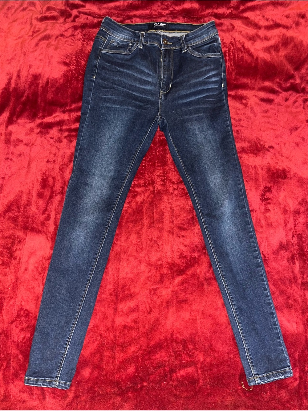 Wax Jean Dark Blue Ankle Skinny Jeans - Women